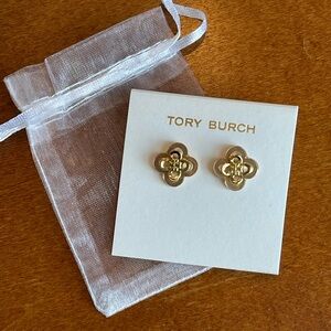 Tory Burch Gold Forget Me Not Stud Earrings